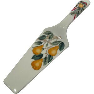 Andrea By Sadek Partridge in a Pear Tree Cake Plate & Server 1991 Japan